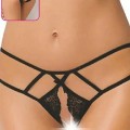 Özel Bölgesi Açık Erotik Dantelli İpli Fantezi Külot 1