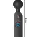 LCD Ekranlı Isıtmalı Şarjlı 12 Titreşim Modlu Wand Vibratör 22 cm 4