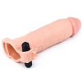Et Dokusunda 7.5 cm Uzatmalı Titreşimli Penis Kılıfı 20 cm 5