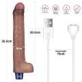 Lovetoy 10.5″ REAL SOFTEE Titreşimli Şarjlı Et Dokusunda Uzun Vibratör 26.5 cm 4
