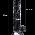 LoveToy 7.5” Flawless Clear Dildo Esnek Jel Dildo 19 cm 4