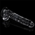 LoveToy 7.5” Flawless Clear Dildo Esnek Jel Dildo 19 cm Ek Resim