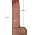 Lovetoy 9” Sliding Skin Pro Dual Layer Silicone Dong 23.7cm 6