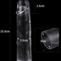 LoveToy Flawless Şeffaf Penis Kılıfı 2.5 cm Uzatmalı 2