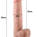 LoveToy Sliding Çift Katmanlı Realistik Dildo 20 cm 6