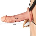 Unisex İçi Boş Belden Bağlamalı Titreşimli Penis 16.5 cm 3