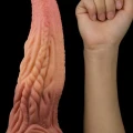 LoveToy Çift Katmanlı Platinyum Silikon Monster Dildo 25 cm 6
