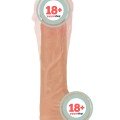 LoveToy Çift Katmanlı Isıtmalı Şarjlı Döner Başlı Titreşimli Realistik Dildo 21.5 cm 1
