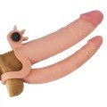 LoveToy Pleasure X Tender İkili Titreşimli Realistik Penis Kılıfı 2.5 cm Uzatmalı 6
