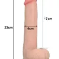 LoveToy Sliding Çift Katmanlı Realistik Dildo 23 cm 5