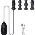 4 Farklı Silikon Plug’lı Şarjlı Titreşimli Şişirilebilir Anal Set Ek Resim
