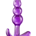 B Yours Triple Bead 3 Boğumlu T Anal Plug Mor 9.5 cm 1