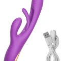 G Spot ve Klitoris Uyarıcılı Okşama Hareketli Şarjlı Rabbit Vibratör Ek Resim