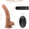 İçi Dolu Titreşimli Uzaktan Kumandalı Belden Bağlamalı Penis 20 cm 5