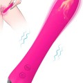 Isıtmalı Güçlü Şarjlı Titreşimli Esnek Silikon Vibratör 17.5 cm 2