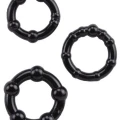 Stay Hard 3’lü Penis Halkası Siyah 1