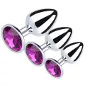 NOXXX Steel Metal Jeweled Butt Plug 3’lü Set 1