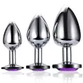 NOXXX Steel Metal Jeweled Butt Plug 3’lü Set 3
