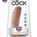 Pipedream King Cock 8″ Cock with Balls 20 cm Karamel 6