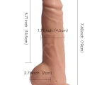 SHEQU Big Detective Şarjlı Uzaktan Kumandalı Titreşimli Realistik Dildo 19 cm 3