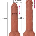 SHEQU William İleri Geri Hareketli Döner Başlı Şarjlı Realistik Dildo 22 cm 3