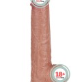 Real Skin 8″ Çift Katmanlı Kayan Derili Gerçekçi Melez Penis 20 cm 1