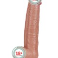 Real Skin 9″ Çift Katmanlı Kayan Derili Gerçekçi Melez Penis 23 cm 1