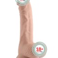 VSCNovelty 7.6″ Çift Katmanlı Kayan Derili Gerçekçi Dildo 19 cm 1