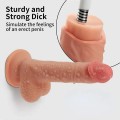 VSCNovelty 7.6″ Çift Katmanlı Kayan Derili Gerçekçi Dildo 19 cm Ek Resim