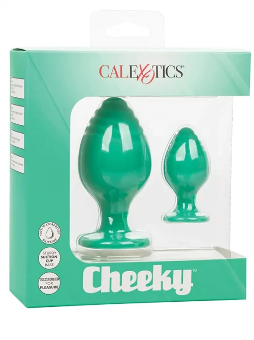 CalExotics Cheeky Buttplug 2’li Anal Plug Set Yeşil 3