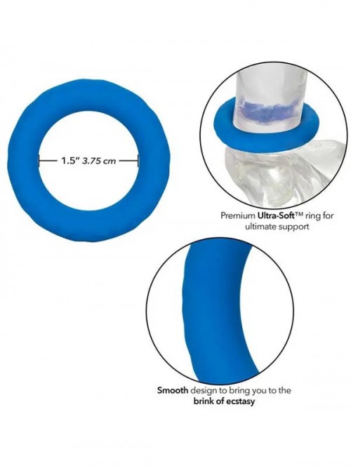 CalExotics Link Up Ultra-Soft Penis Halkası Mavi 3