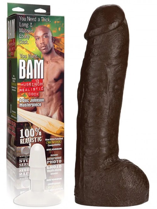 Doc Johnson 13′ Bam Huge Dildo Vac-U-Lock 33 cm Ek Resim