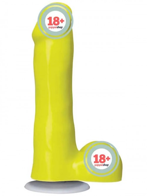 American Pop! Icon Slim 6″ Vac-U-Lock Özellikli Realistik Dildo 16.5 cm Sarı