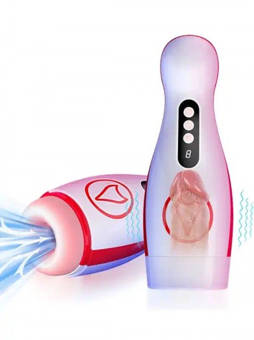 FoxShow M50 Şarjlı Emme ve Titreşim Özellikli Oral Seks Mastürbatörü 2