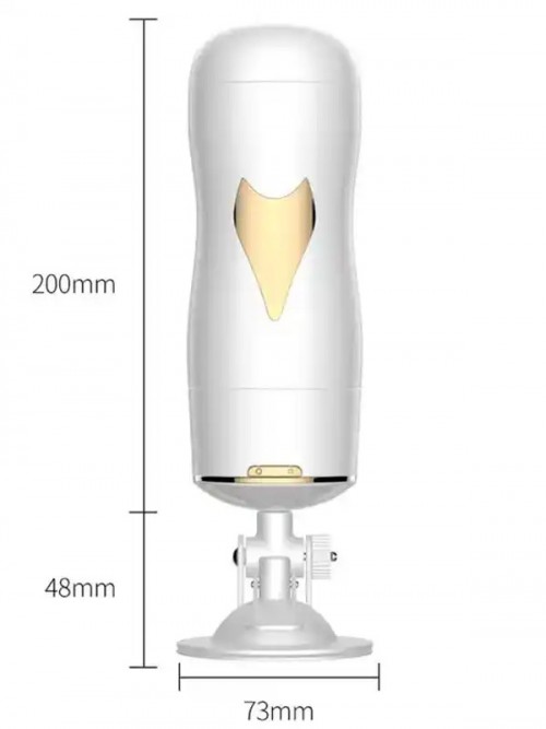 FoxShow Titreşimli Şarjlı Vajinal ve Oral Çift Taraflı Vantuzlu Mastürbatör 4