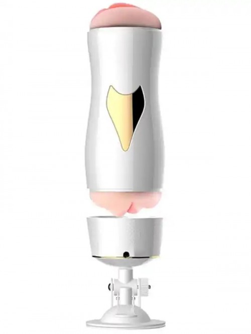 FoxShow Titreşimli Şarjlı Vajinal ve Oral Çift Taraflı Vantuzlu Mastürbatör 2