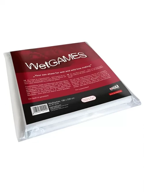 Wetgames Sex Latex Beyaz Yatak Örtüsü 180 x 220 cm 2