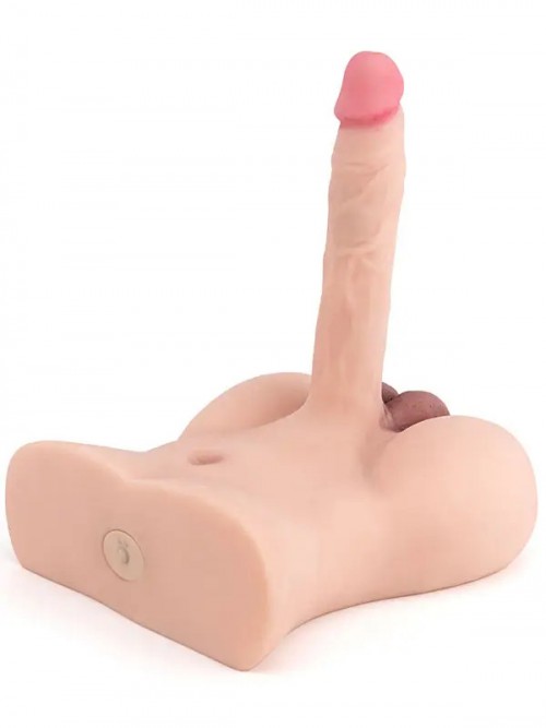 Barnett Male Butt Titreşimli İtme Hareketli Şarjlı Uzaktan Kumandalı Penisli Yarım Vücut Ek Resim