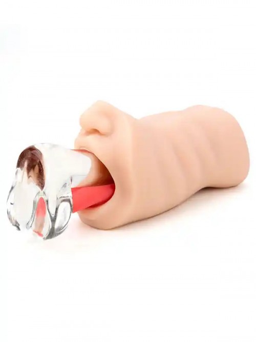 Krystal Ağız ve Vajina Girişli Çift Taraflı Gerçekçi Mastürbatör Ek Resim
