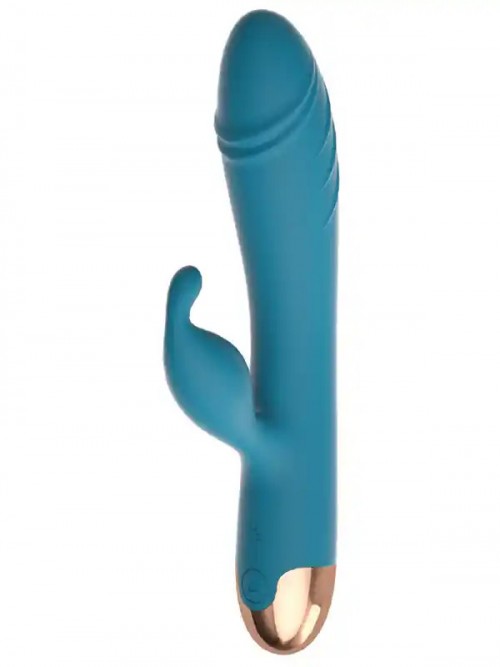 Dönme Hareketli Şarjlı 10 Titreşim Modlu Tavşan Vibratör 20 cm