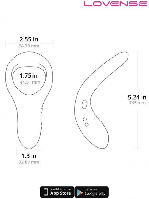 Lovense Diamo Telefon Kontrollü Titreşimli Penis Halkası 5