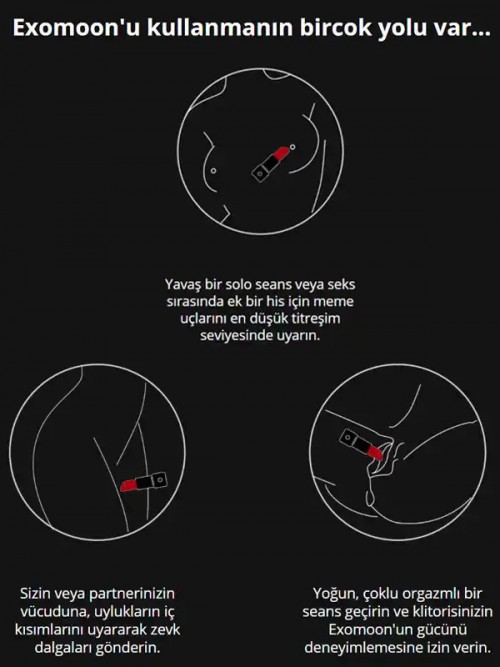 Lovense Exomoon Telefon ve Bluetooth Kontrollü Gizli Ruj Vibratör 5