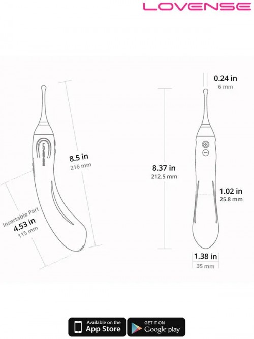 Lovense Hyphy Telefon Kontrollü G Spot Klitoris ve Göğüs Ucu Uyarıcılı Vibratör 5