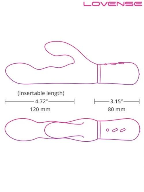 Lovense Nora Çiftler için Bluetooth ve Telefon Kontrollü Rabbit Vibratör 6