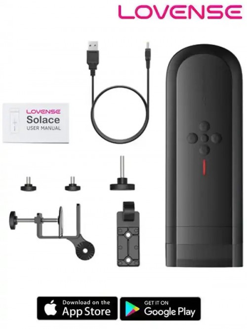 Lovense Solace Telefon Kontrollü İleri Geri Hareketli Erkek Mastürbatör Ek Resim