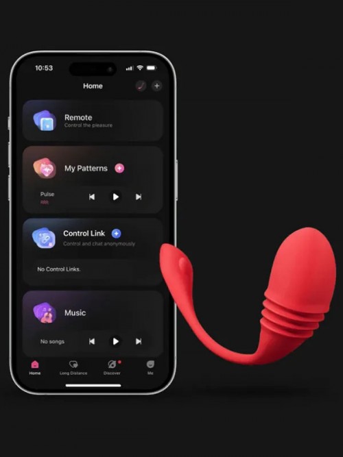 Lovense Vulse Telefon Kontrollü Giyilebilir İtme Hareketli Vibratör 2