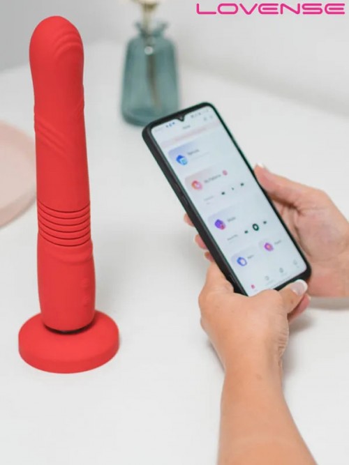 Lovense Gravity APP Kontrollü İleri Geri Hareketli Titreşimli Dildo 3