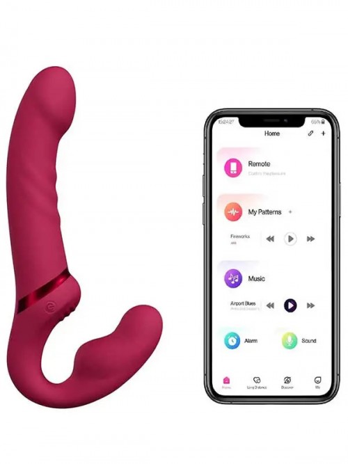 Lovense Lapis App Control Flexible Double Vibrating Strapless Strap-on