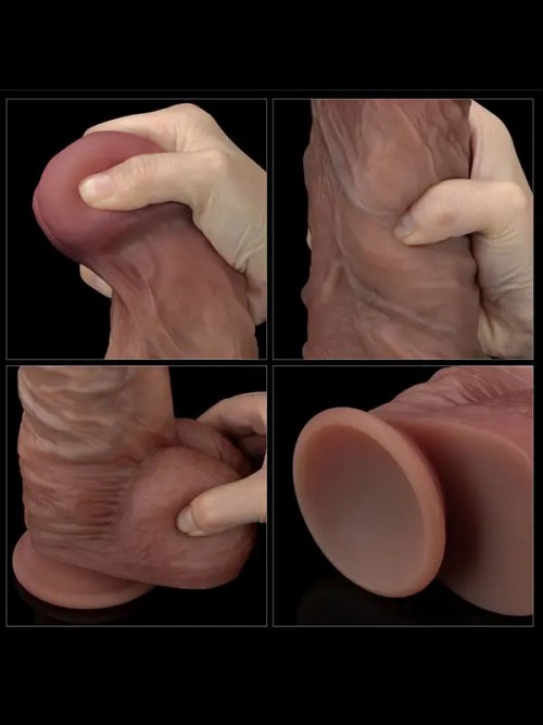 Lovetoy 10.5” Dual Layered Silicone Cock XXL 27cm Ek Resim