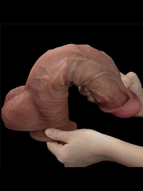 Lovetoy 10.5” Dual Layered Silicone Cock XXL 27cm Ek Resim